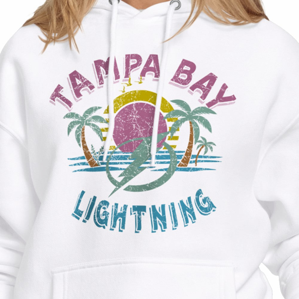 NHL Tampa Bay Lightning Starter Women's Tonal Beach Hoodie - White