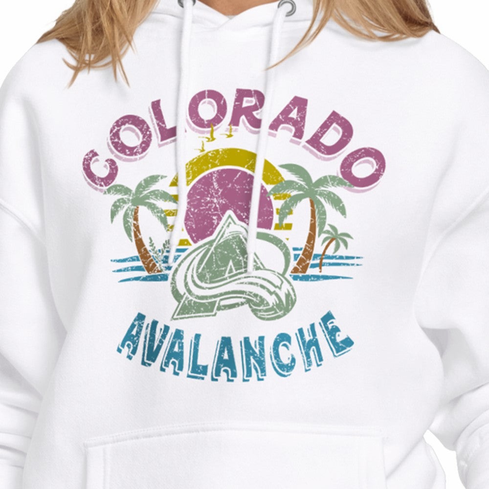 NHL Colorado Avalanche Starter Women's Tonal Beach Hoodie - White