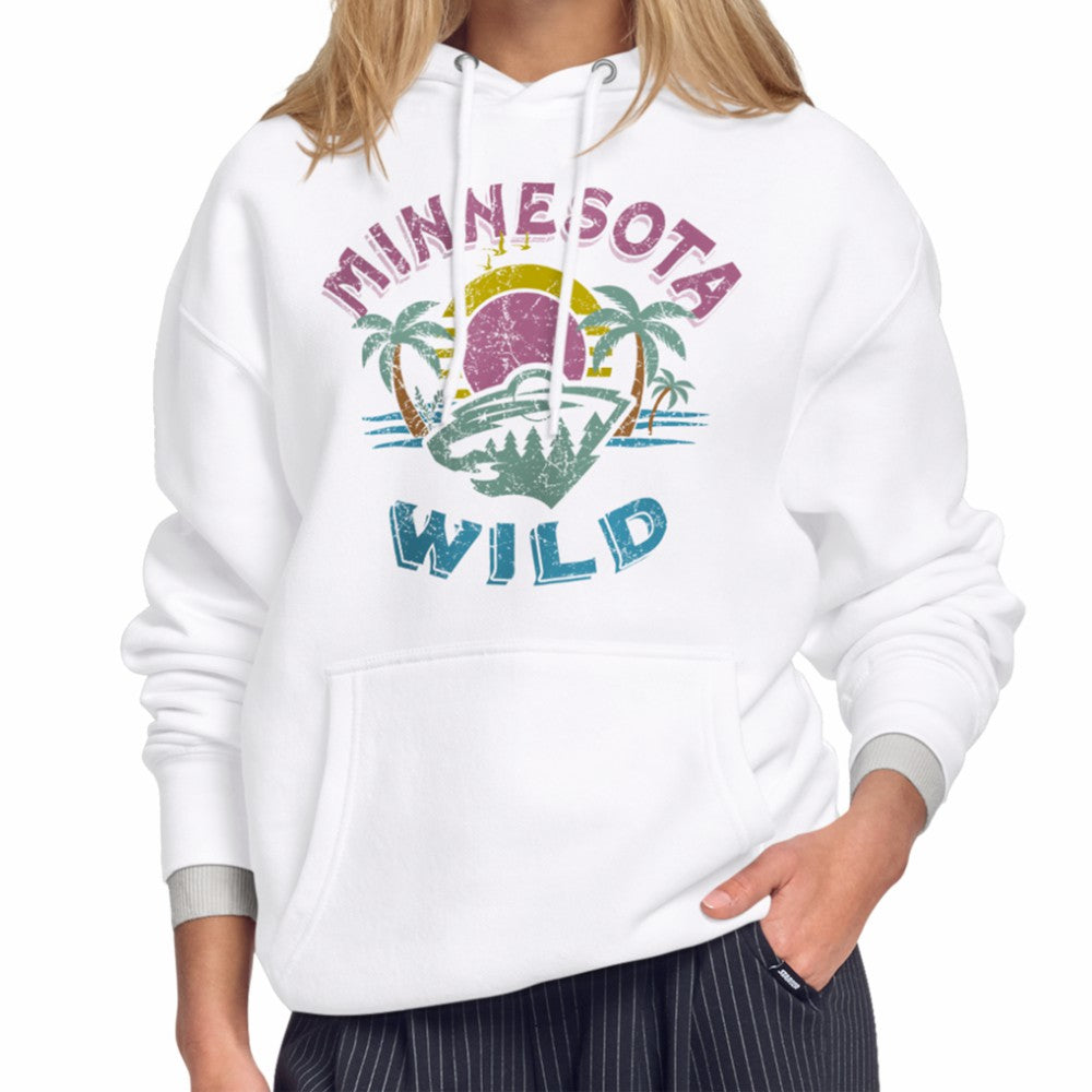 NHL Minnesota Wild Starter Women's Tonal Beach Hoodie - White