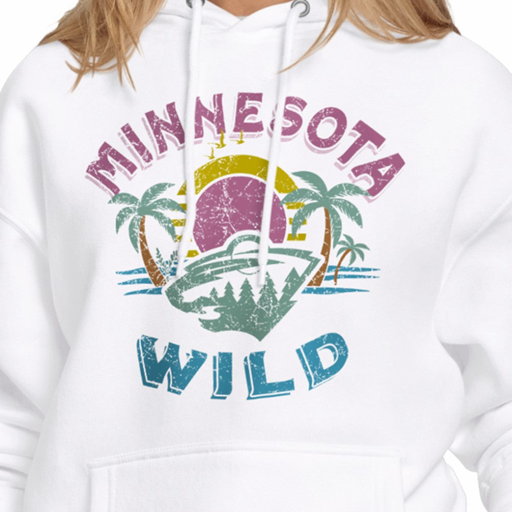 NHL Minnesota Wild Starter Women's Tonal Beach Hoodie - White