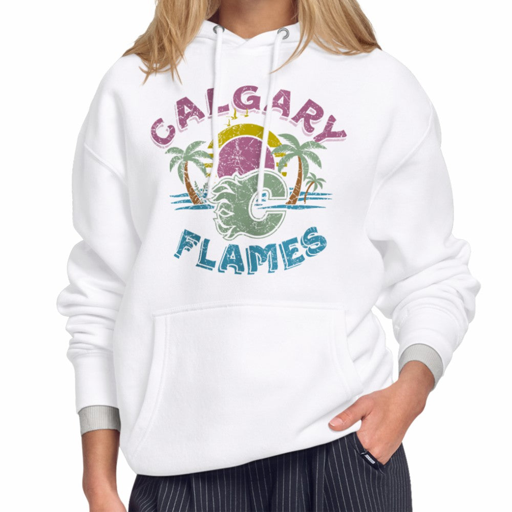 NHL Calgary Flames Starter Women's Tonal Beach Hoodie - White