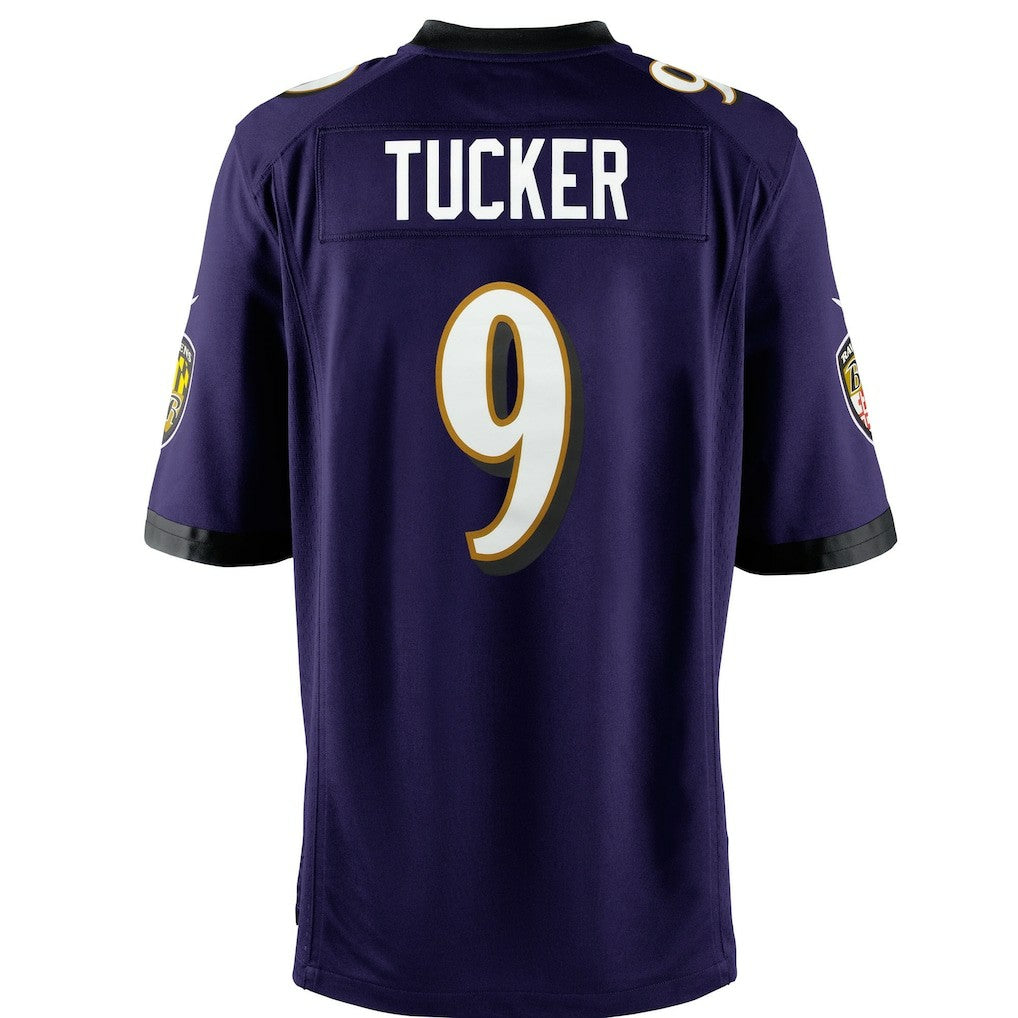 Justin Tucker Baltimore Ravens Youth Game Jersey Purple