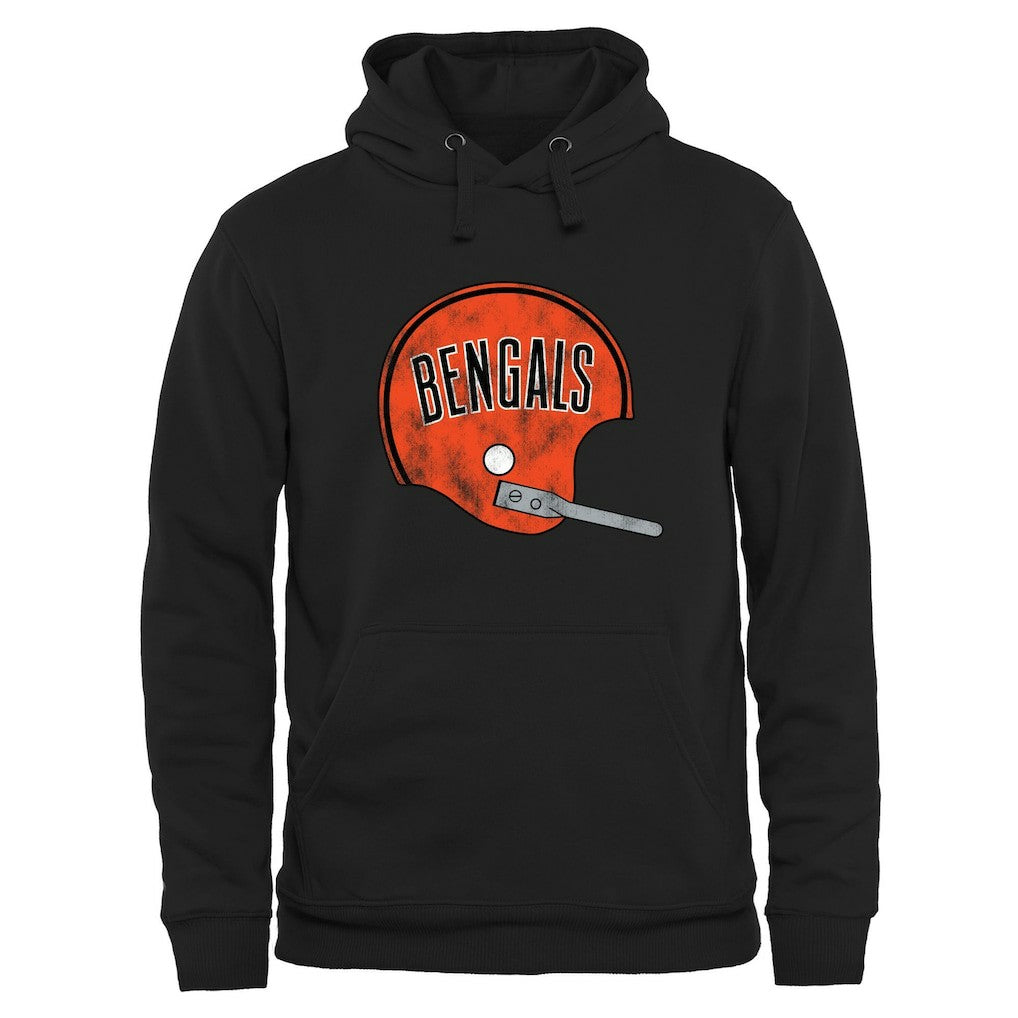 Cincinnati Bengals Throwback Logo Pullover Hoodie Black