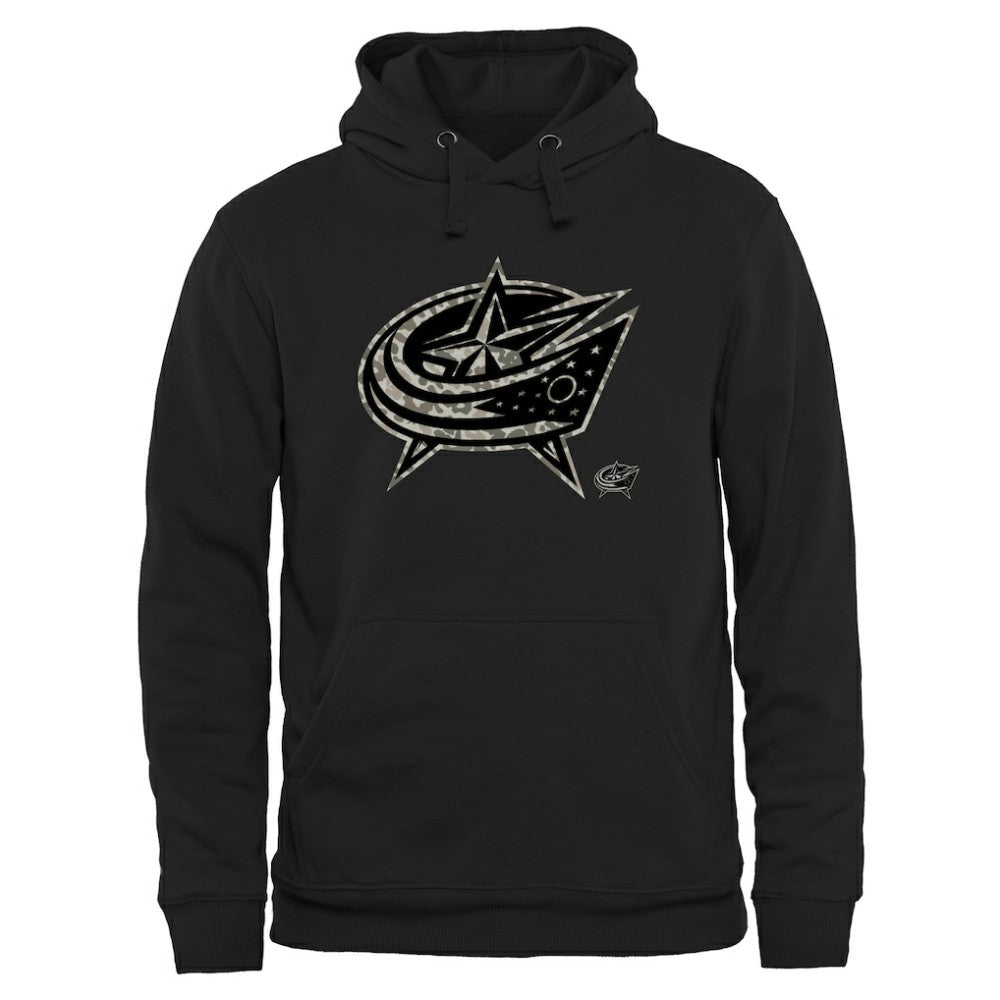 NHL Columbus Blue Jackets Rink Warrior Pullover Hoodie - Black
