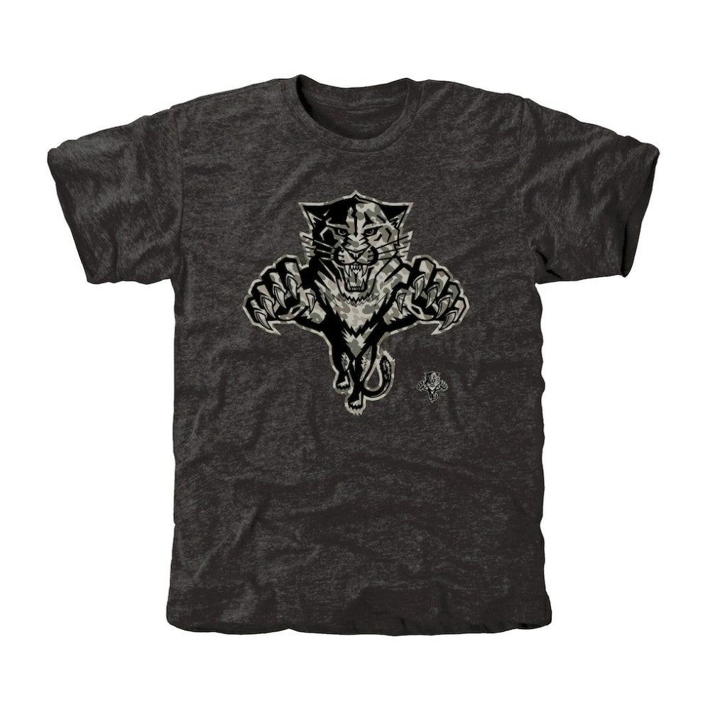 NHL Men's Florida Panthers Black Rink Warrior Tri-Blend T-Shirt