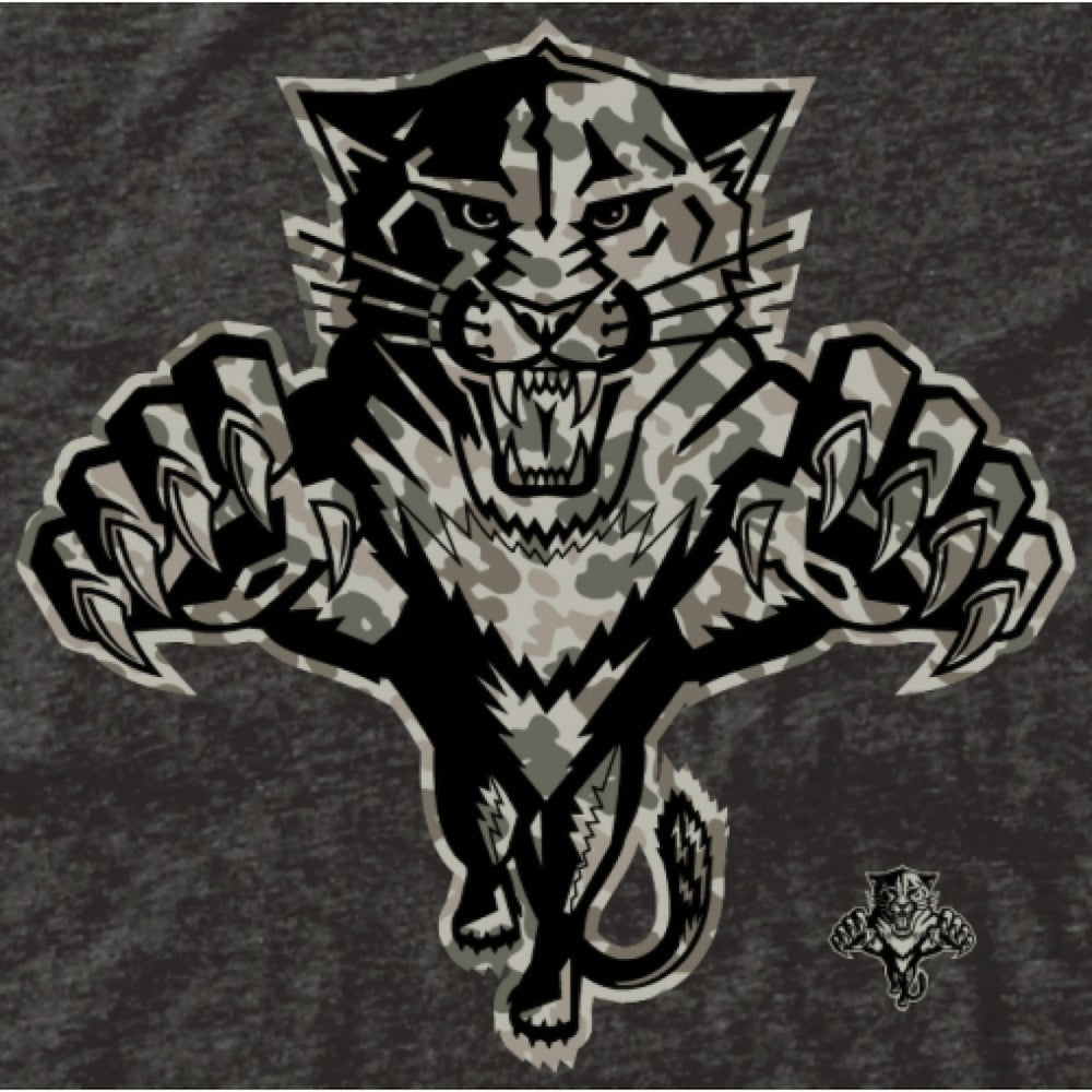 NHL Men's Florida Panthers Black Rink Warrior Tri-Blend T-Shirt