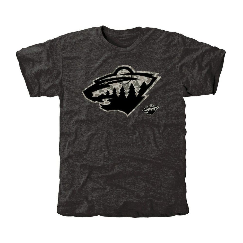 NHL Men's Minnesota Wild Black Rink Warrior Tri-Blend T-Shirt