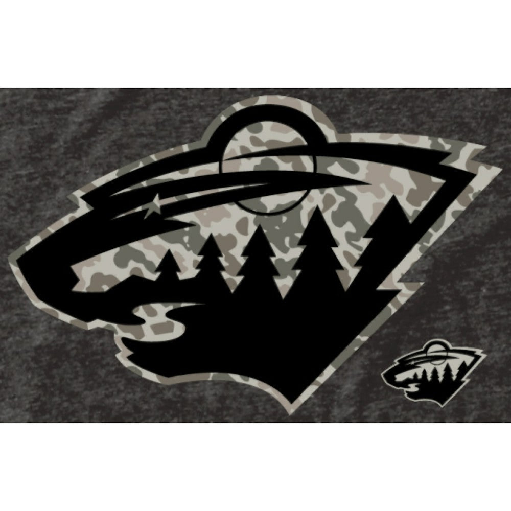 NHL Men's Minnesota Wild Black Rink Warrior Tri-Blend T-Shirt