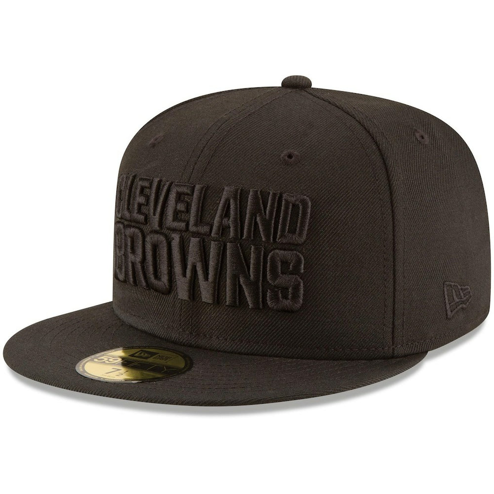 Cleveland Browns New Era Black on Black 59FIFTY Fitted Hat
