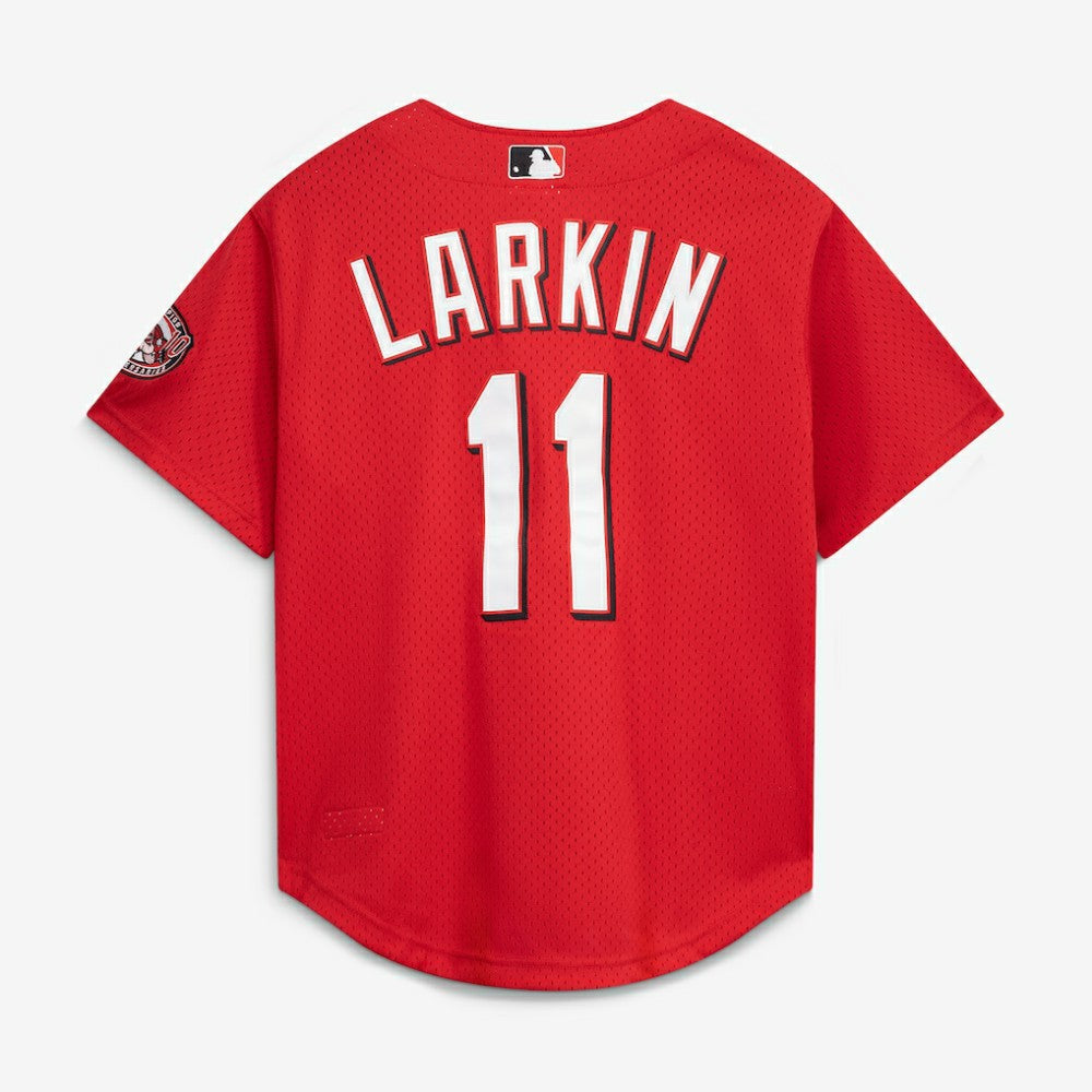 Barry Larkin Cincinnati Reds Mitchell & Ness Throwback Cooperstown Mesh Batting Practice Jersey - Red Jerseys