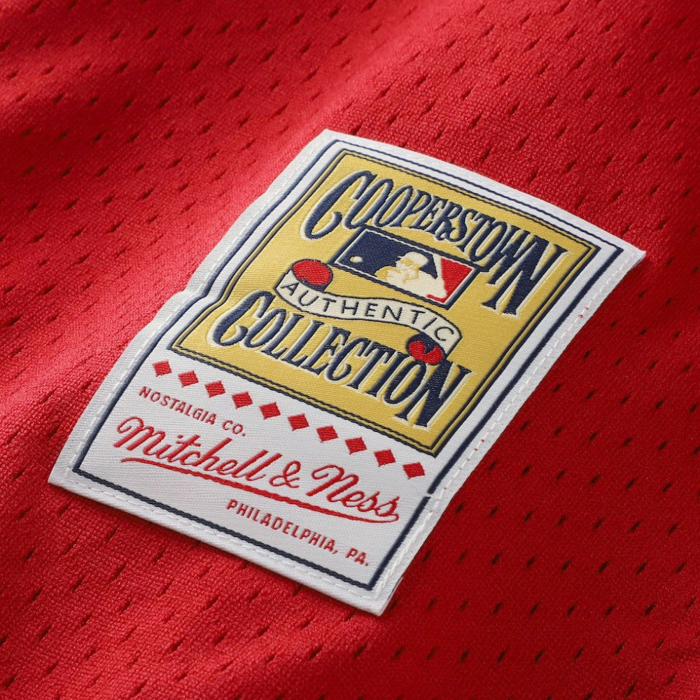 Barry Larkin Cincinnati Reds Mitchell & Ness Throwback Cooperstown Mesh Batting Practice Jersey - Red Jerseys