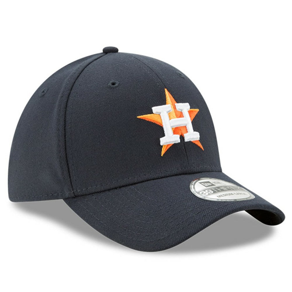 Houston Astros New Era Button Team Classic 39THIRTY Flex Hat - Navy Hats