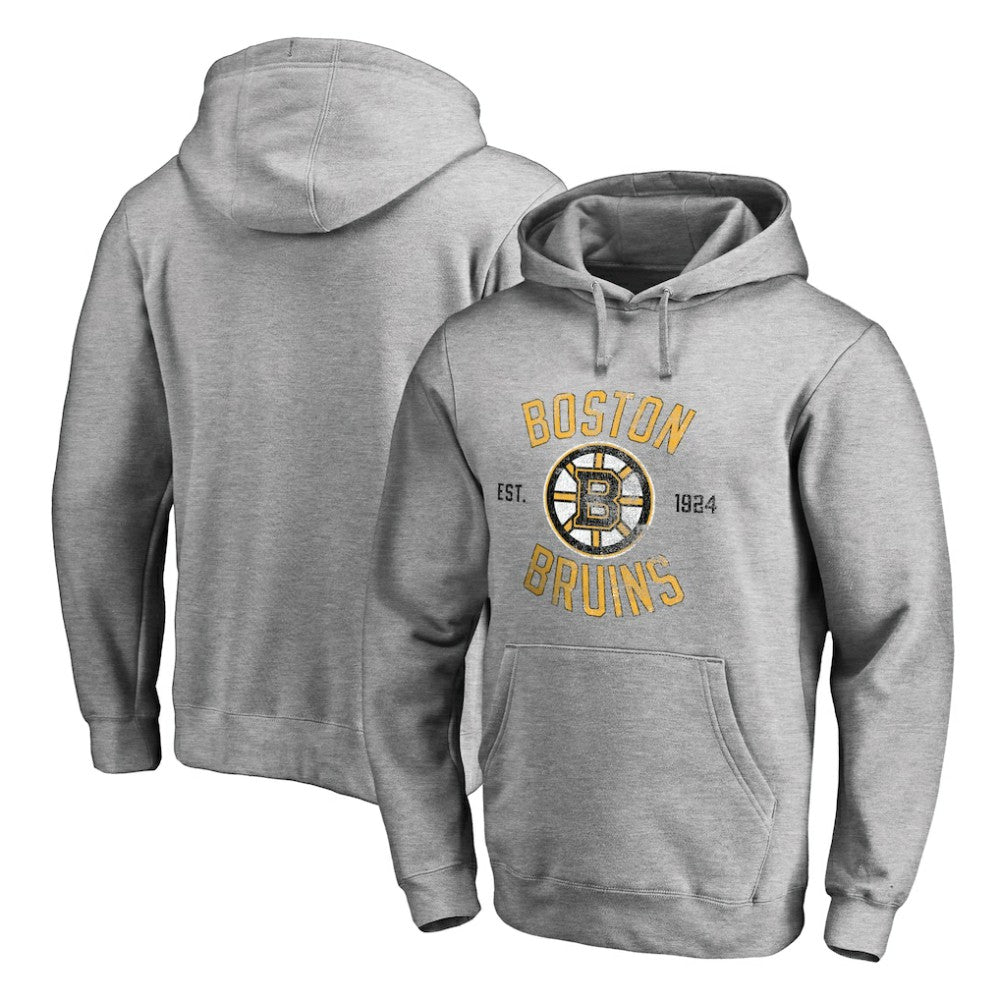 NHL Boston Bruins Heritage Pullover Hoodie - Ash