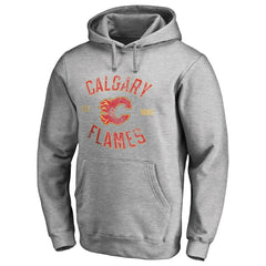 NHL Calgary Flames Heritage Pullover Hoodie - Ash
