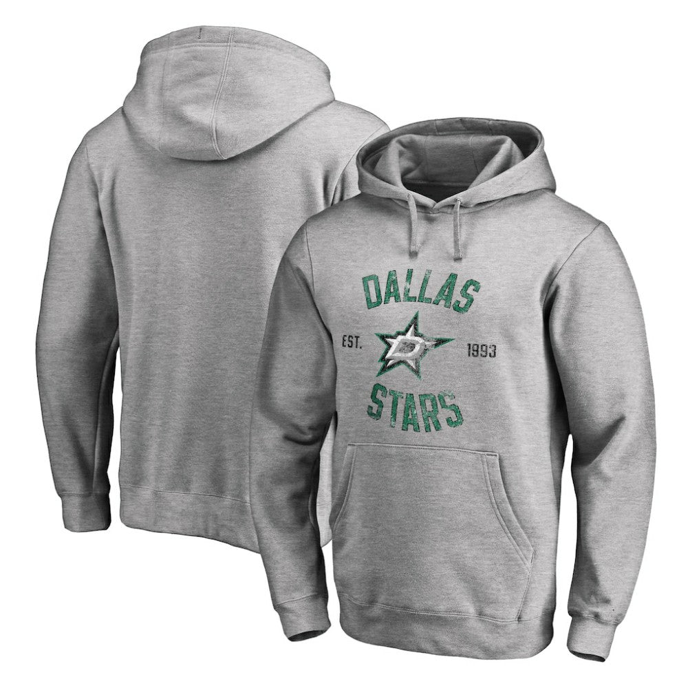 NHL Dallas Stars Heritage Pullover Hoodie - Ash