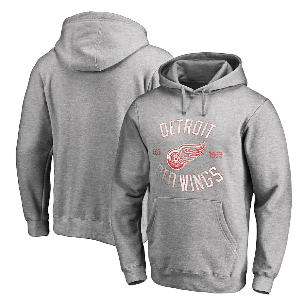 NHL Detroit Red Wings Heritage Pullover Hoodie - Ash