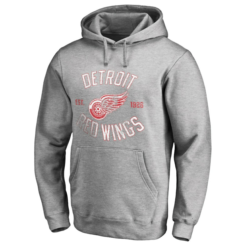 NHL Detroit Red Wings Heritage Pullover Hoodie - Ash
