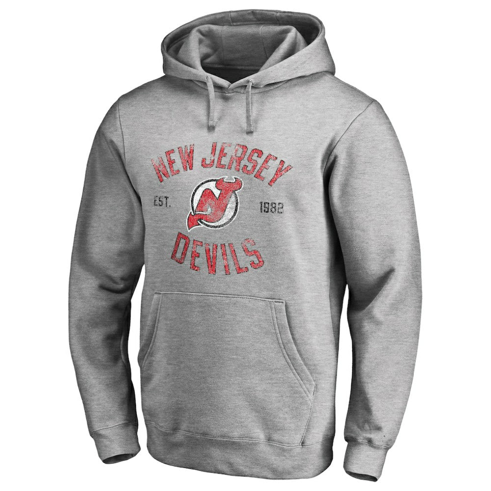 NHL New Jersey Devils Heritage Pullover Hoodie - Ash