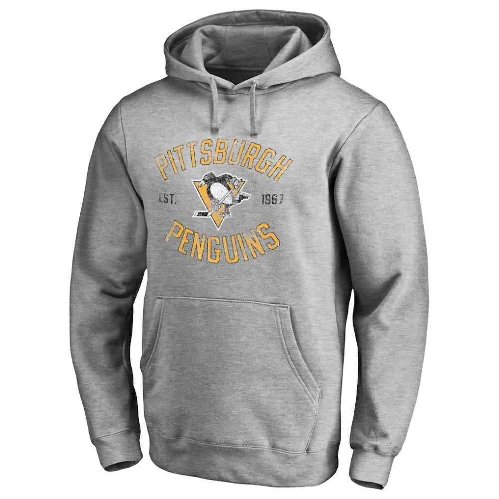 NHL Pittsburgh Penguins Heritage Pullover Hoodie - Ash