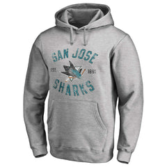 NHL San Jose Sharks Heritage Pullover Hoodie - Ash