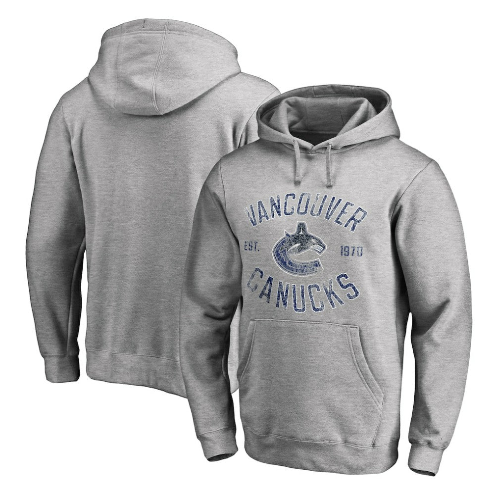 NHL Vancouver Canucks Heritage Pullover Hoodie - Ash