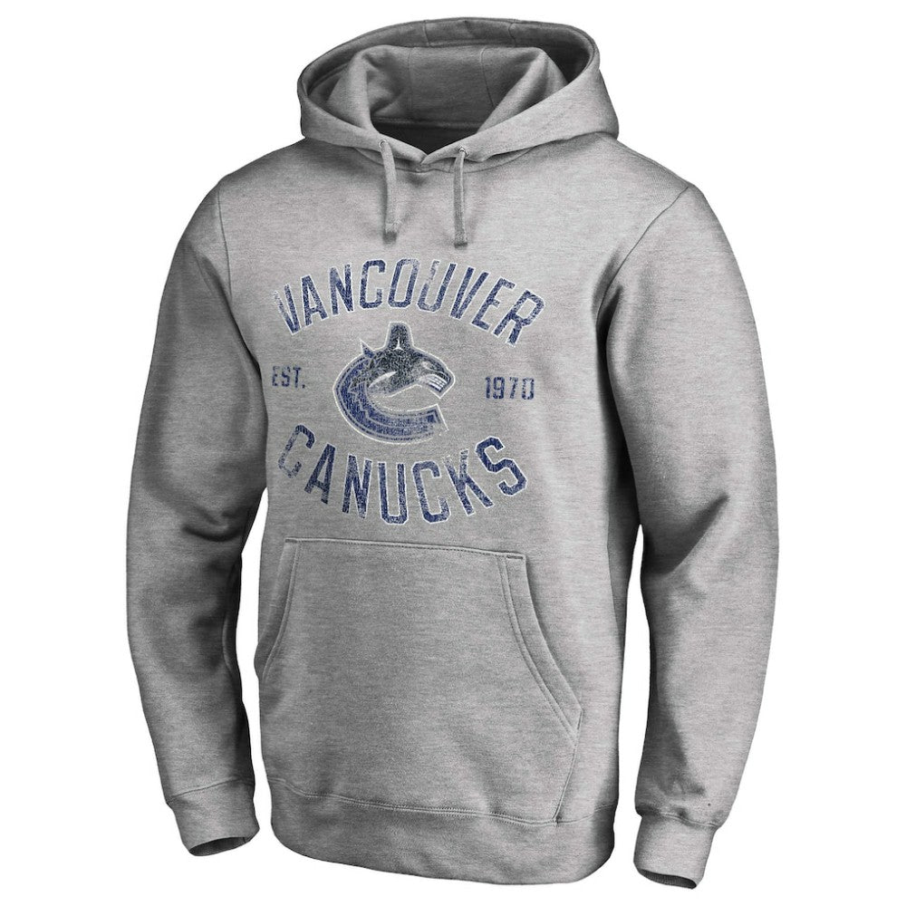 NHL Vancouver Canucks Heritage Pullover Hoodie - Ash