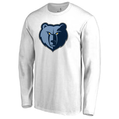 Memphis Grizzlies Primary Logo Long Sleeve T-Shirt White