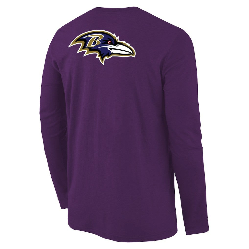 Men's Baltimore Ravens Purple Statement Long Sleeve T-Shirt