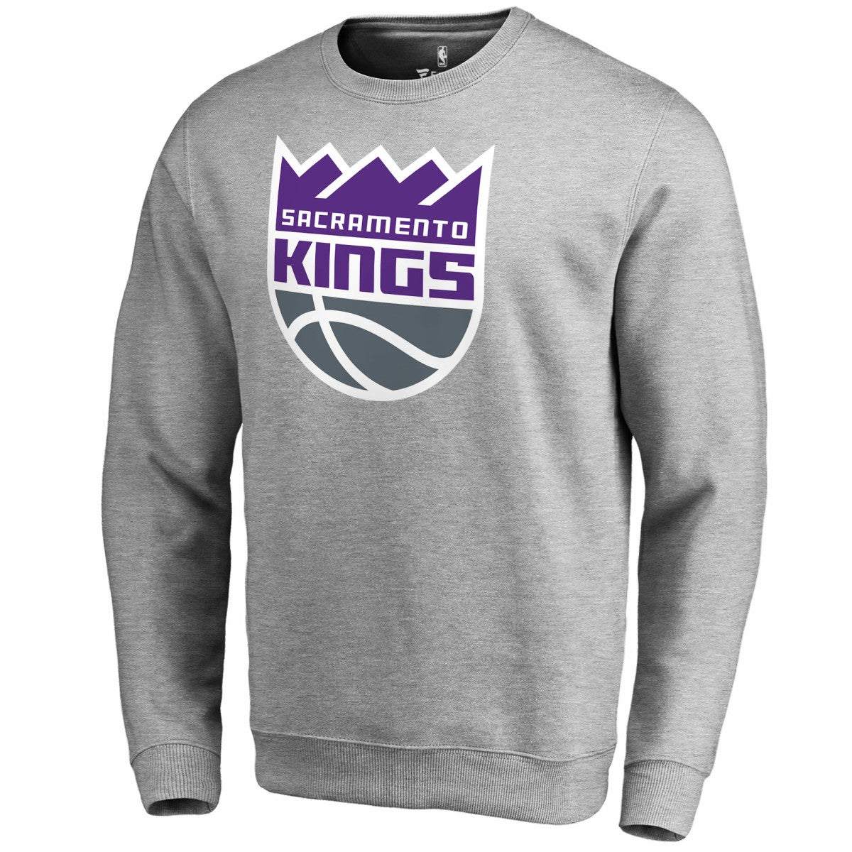 Sacramento Kings Primary Logo Sweatshirt Heathered Gray
