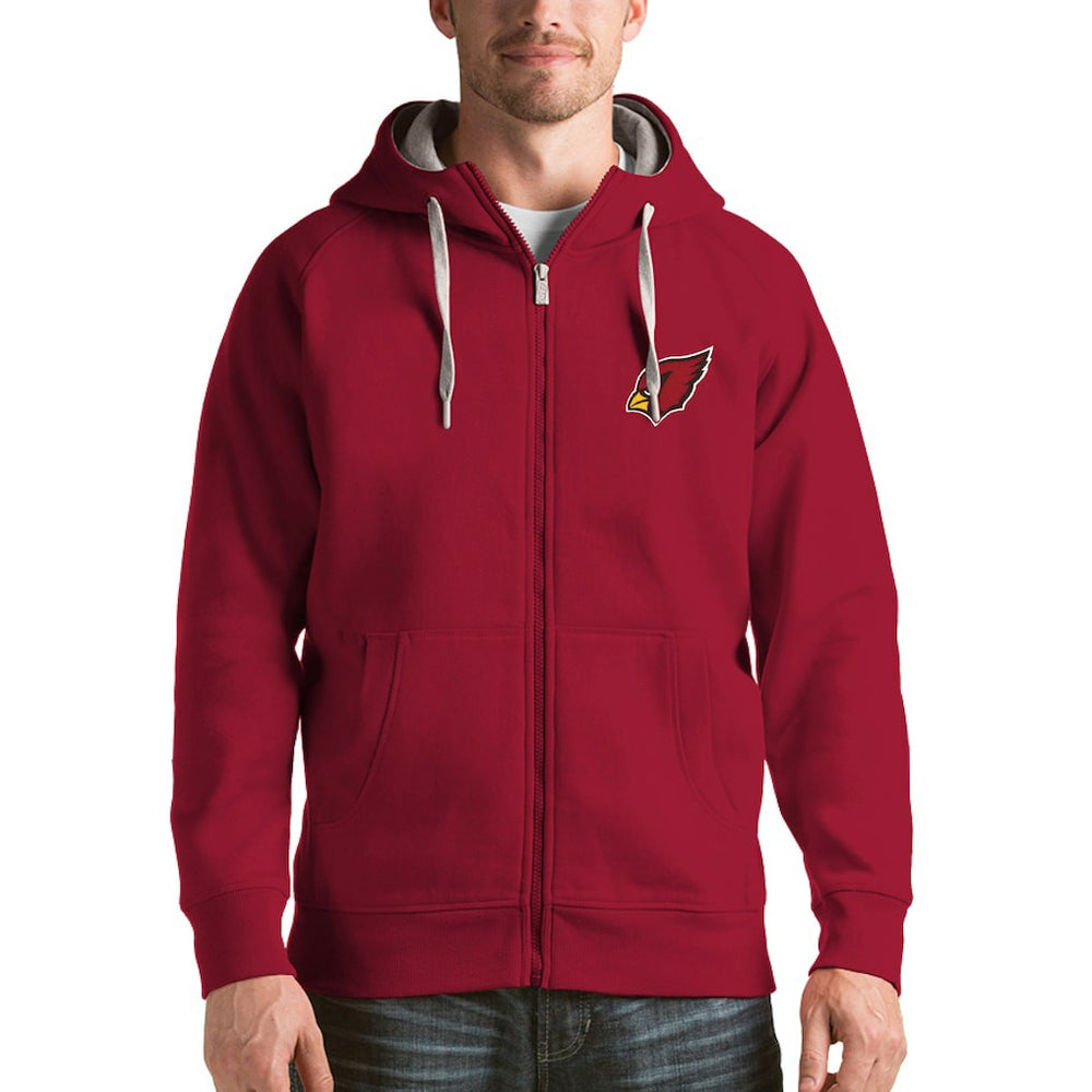 Arizona Cardinals Antigua Victory Full-Zip Hoodie Cardinal