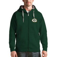 Green Bay Packers Antigua Victory Full-Zip Hoodie Green