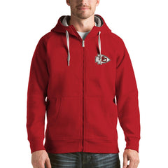 Kansas City Chiefs Antigua Victory Full-Zip Hoodie Red