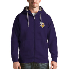Minnesota Vikings Antigua Victory Full-Zip Hoodie Purple
