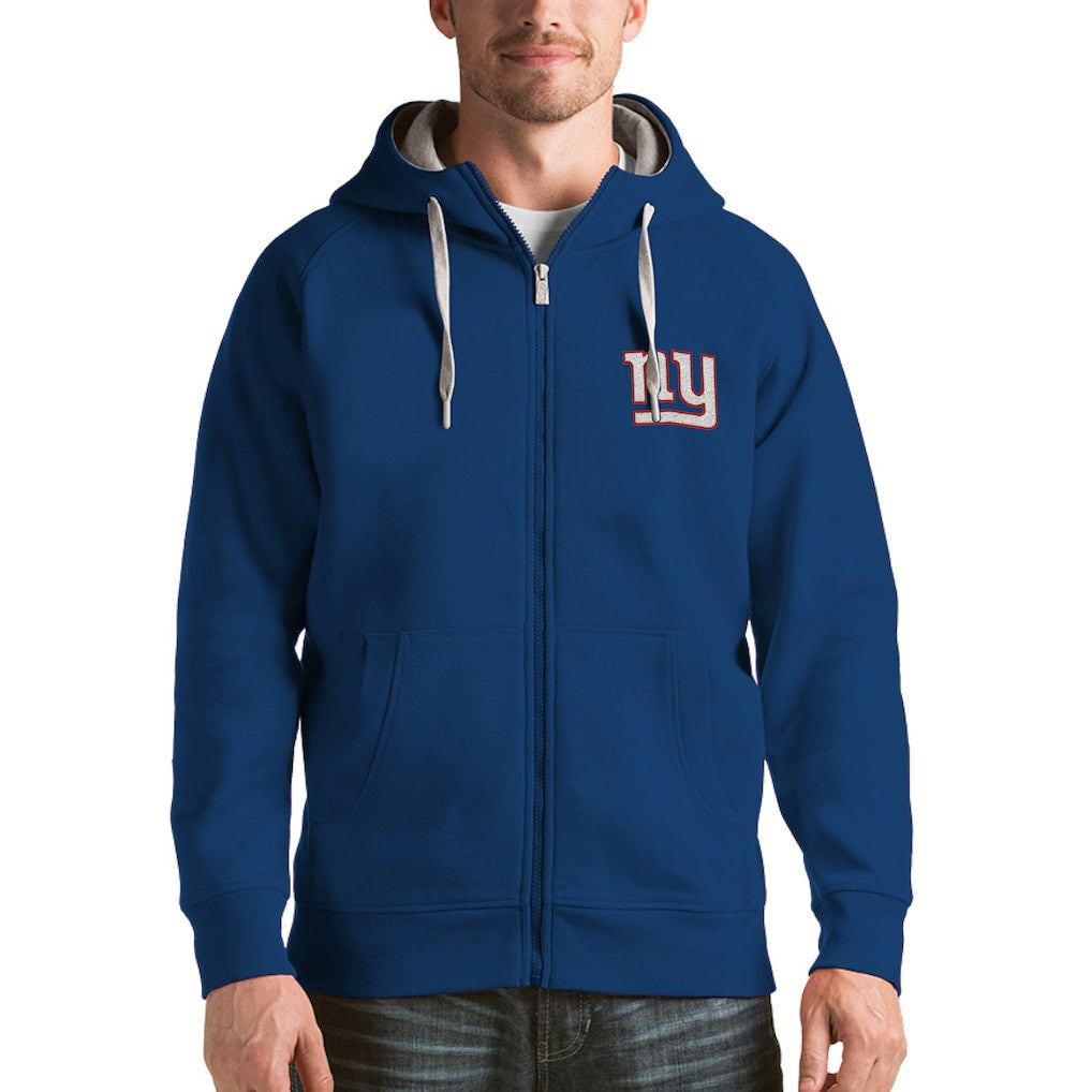 New York Giants Antigua Victory Full-Zip Hoodie Royal