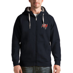 Tampa Bay Buccaneers Antigua Victory Full-Zip Hoodie Charcoal