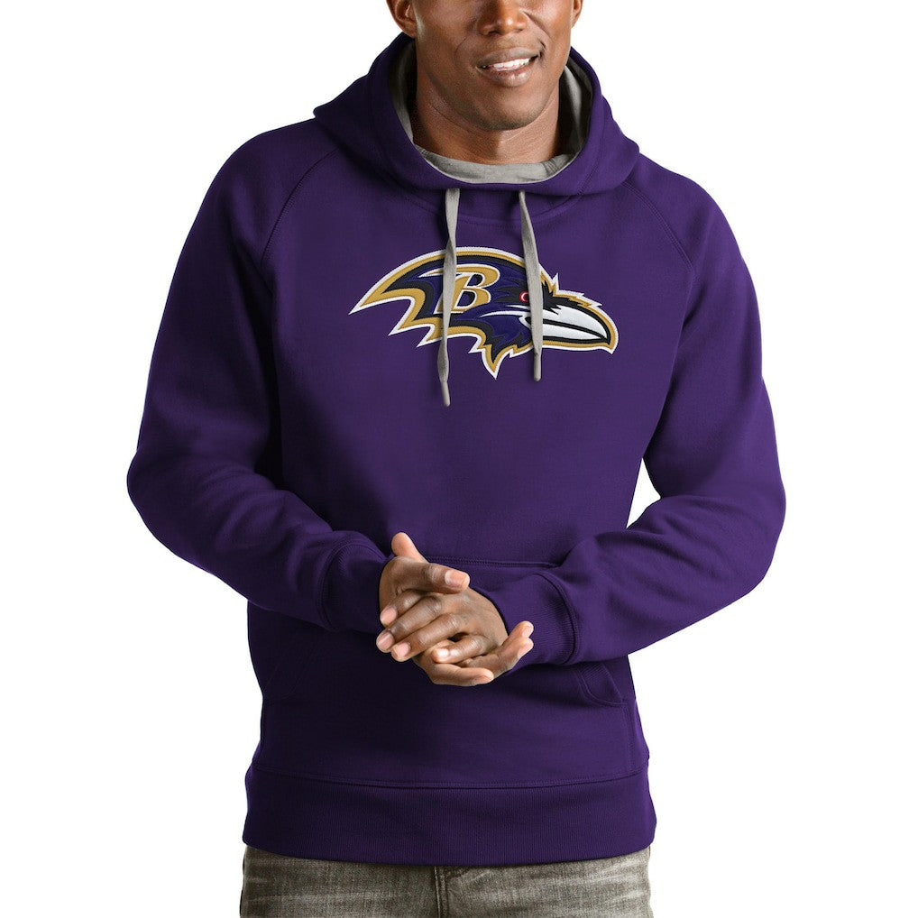 Baltimore Ravens Antigua Victory Pullover Hoodie Purple