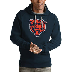 Chicago Bears Antigua Victory Pullover Hoodie Navy