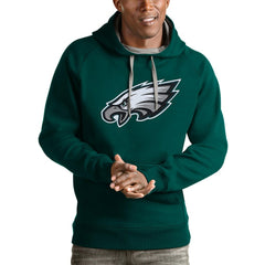 Philadelphia Eagles Antigua Victory Pullover Hoodie Midnight Green