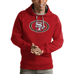 San Francisco 49ers Antigua Victory Pullover Hoodie Scarlet