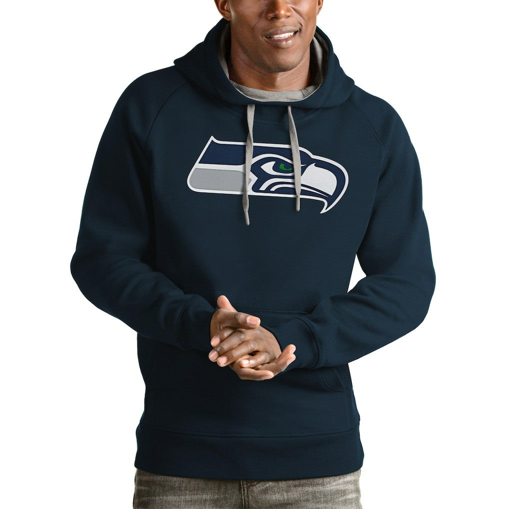 Seattle Seahawks Antigua Victory Pullover Hoodie College Navy