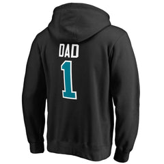 Charlotte Hornets #1 Dad Pullover Hoodie Black