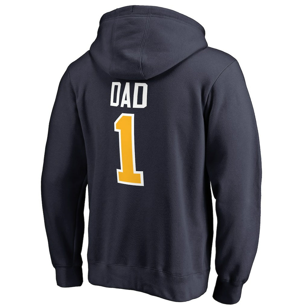 Indiana Pacers #1 Dad Pullover Hoodie Navy