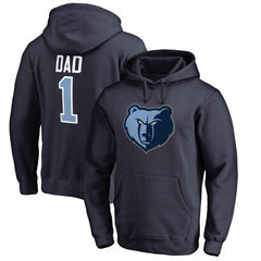 Memphis Grizzlies #1 Dad Pullover Hoodie Navy