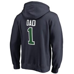 Utah Jazz #1 Dad Pullover Hoodie Navy