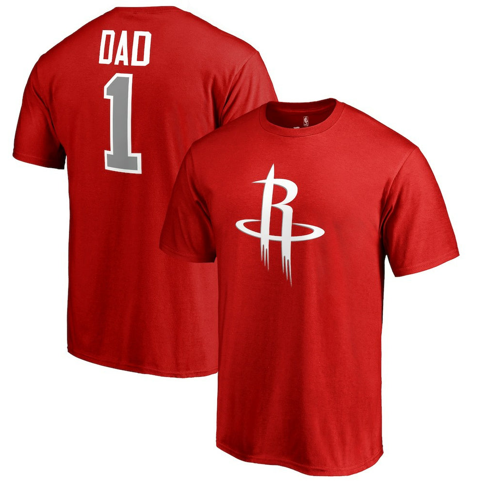 Houston Rockets #1 Dad T-Shirt Red