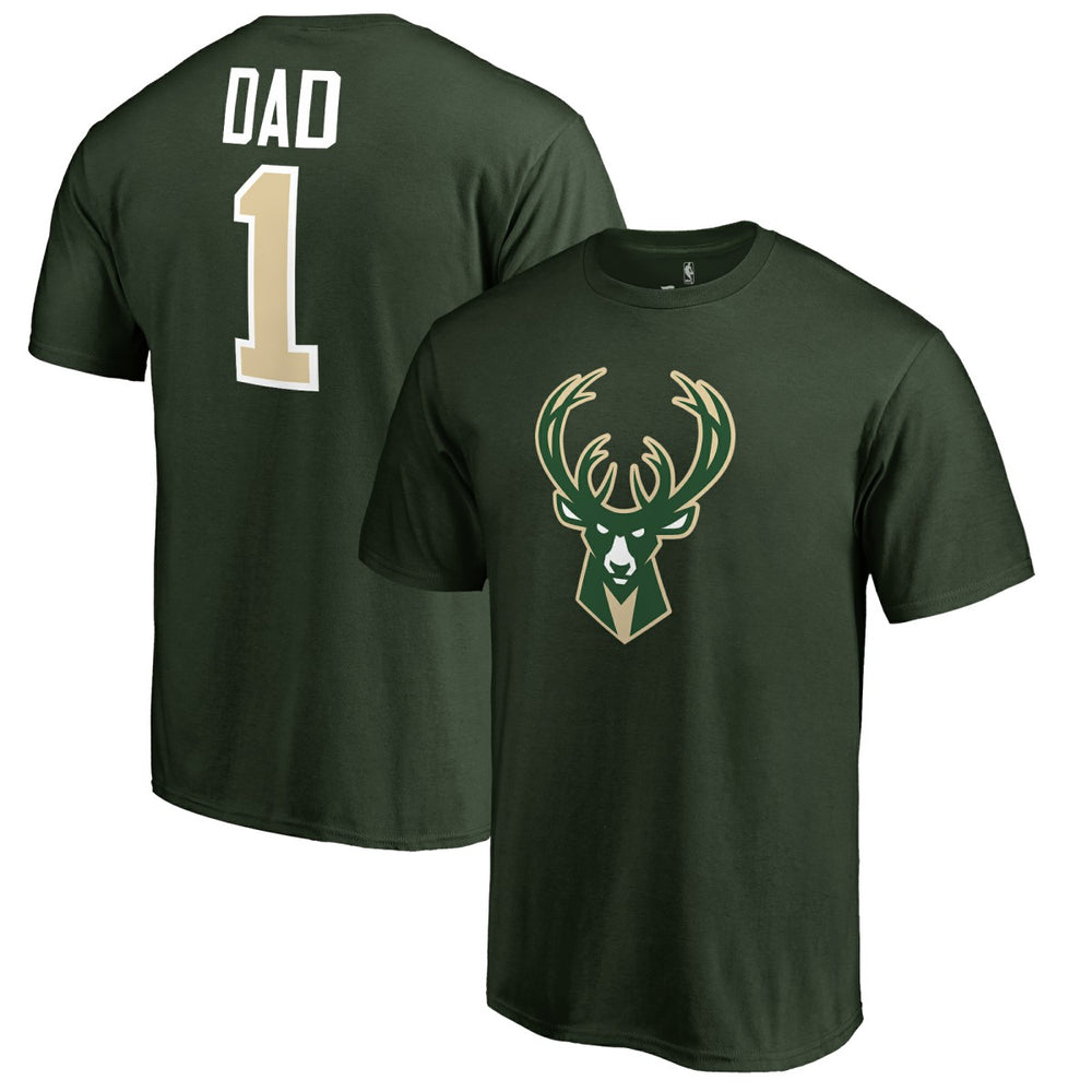 Milwaukee Bucks #1 Dad T-Shirt Green