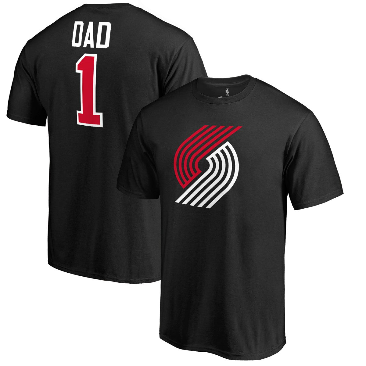 Portland Trail Blazers #1 Dad T-Shirt Black