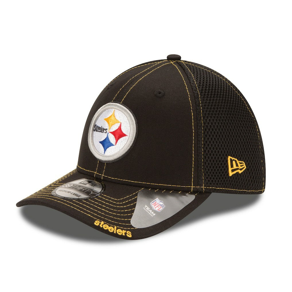 Pittsburgh Steelers New Era Neo 39THIRTY Flex Hat Black