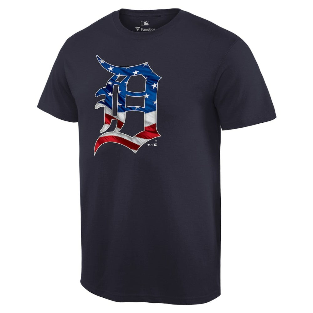 Detroit Tigers Banner Wave T-Shirt - Navy T-shirts