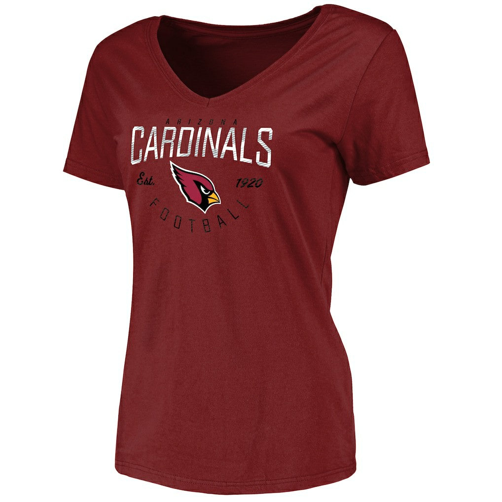 Arizona Cardinals Women's Live For It V-Neck T-Shirt Cardinal